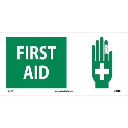 FIRST AID W GRAPHIC, 7X17,